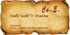 Császár Etelka névjegykártya
