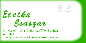 etelka csaszar business card
